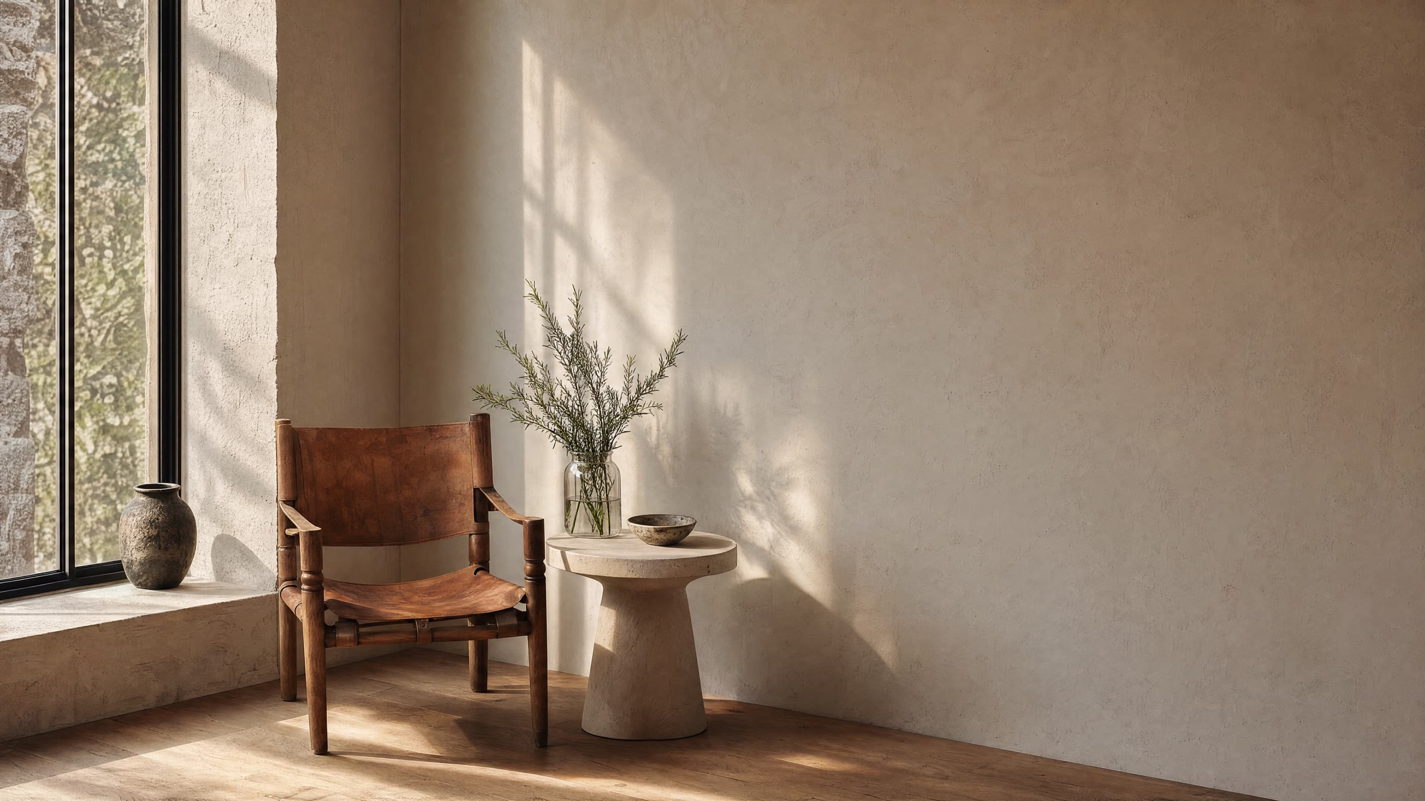 A calm, sunlit room